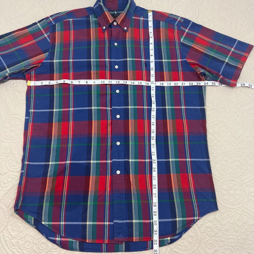 Ralph Lauren Blake Mens Sz M Plaid Button Down Shirt Multicolor *READ - Picture 6 of 8